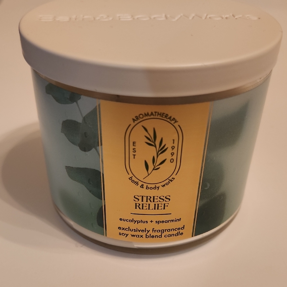Bath & Body Works Stress Relief Eucalyptus + Spearmint Candle